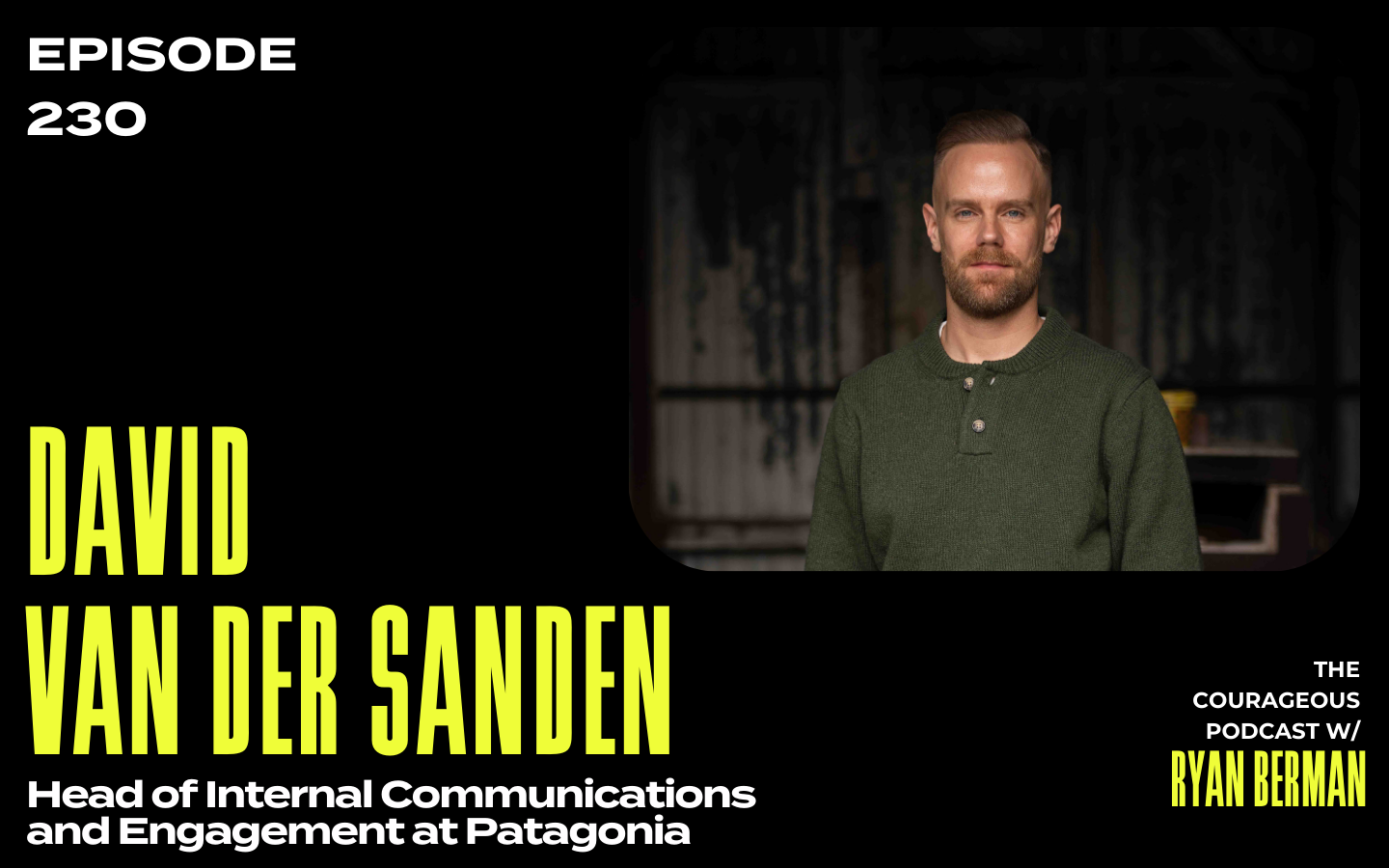 The Courageous Podcast David van der Sanden