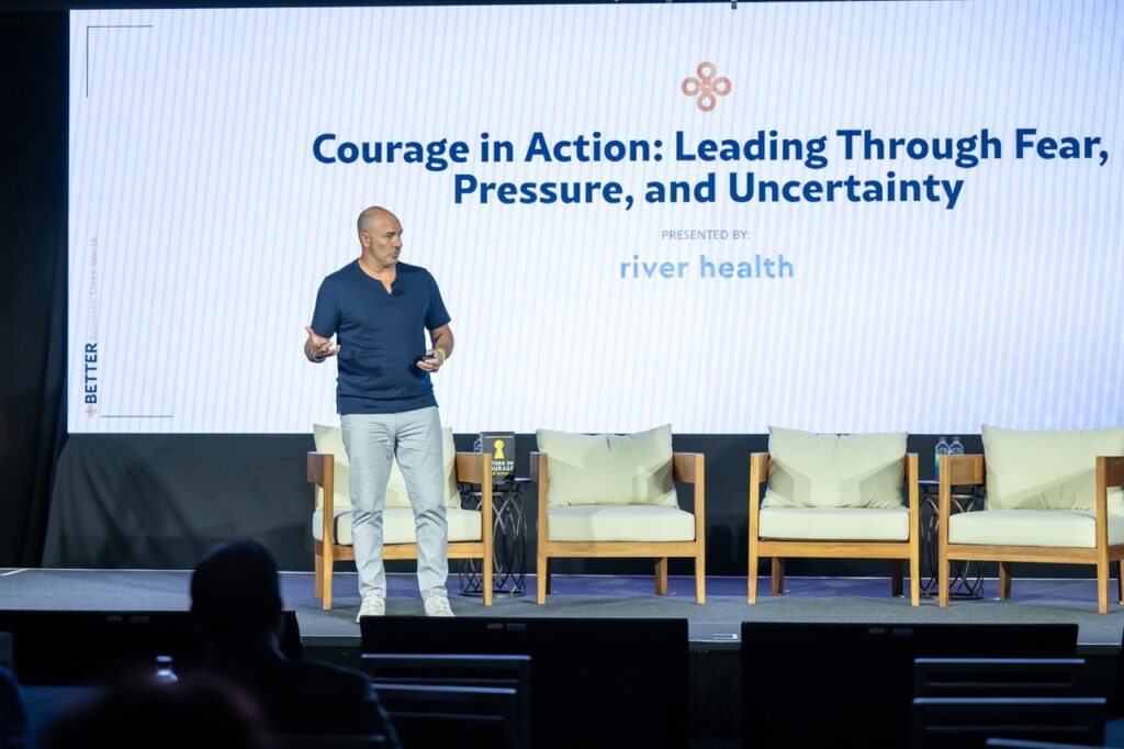 Ryan Berman keynote speaker on leadership and courage at Prosper Conference